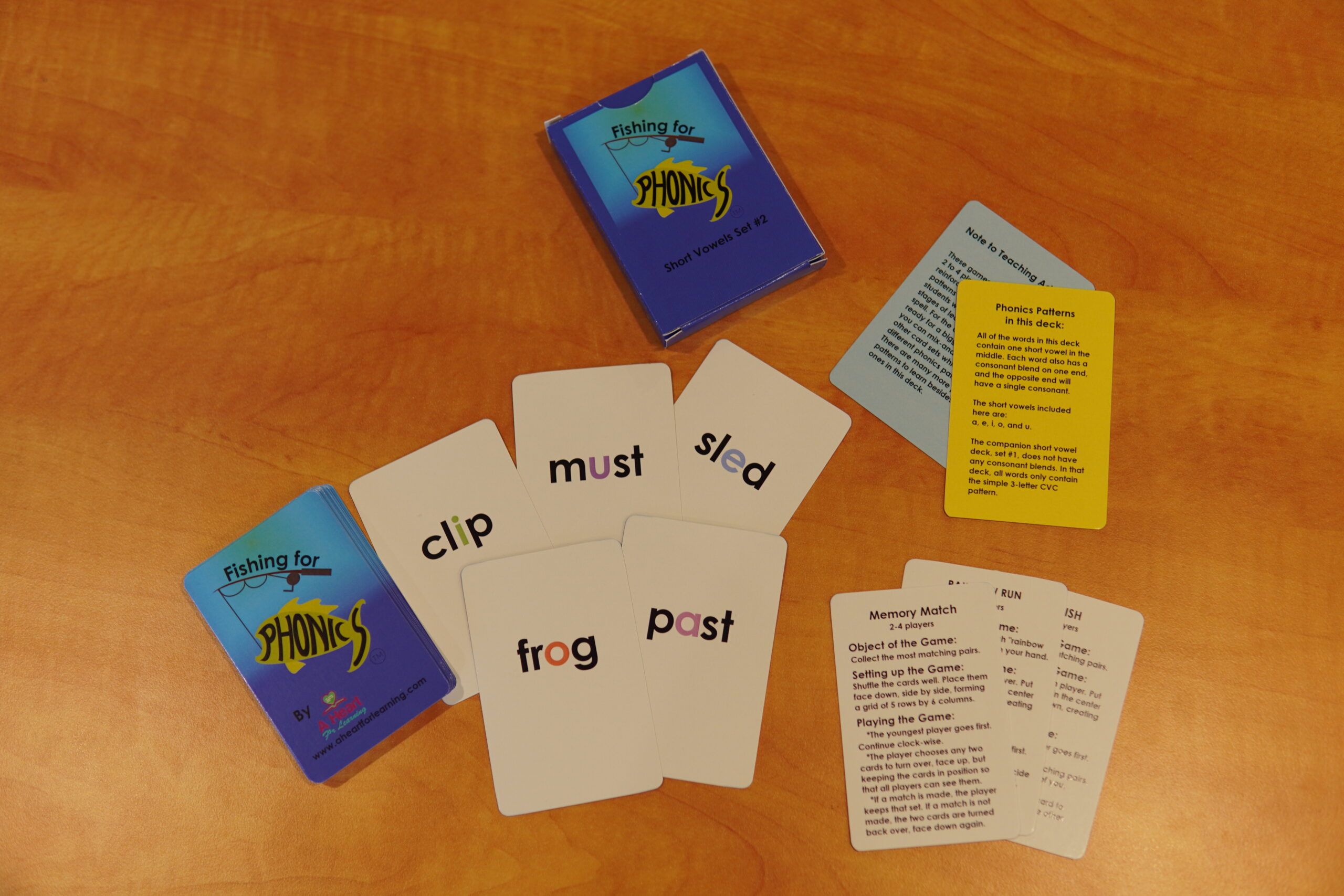 Phonics Card Deck: Short Vowels Set #2