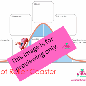 Plot Roller Coaster Graphic Organizer and Terminology Guide
