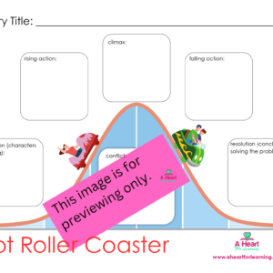 Plot Roller Coaster Graphic Organizer and Terminology Guide